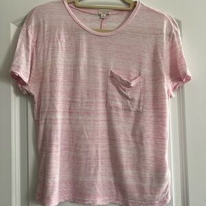 Gap Pink Striped T-Shirt with Pocket